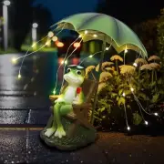 Solar Frog Outdoor Garden Statues Yard Decor - Lantern LED Cute