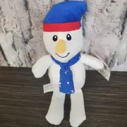 Greenbrier Christmas House Snowman Soft 8" Plush Holiday Stuffed Toy Blue Scarf