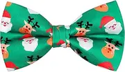 [OCIA] Holiday St Patricks Day Easter Clover Leaves Pre-Tied Bow Tie Festival Pattern Bowtie for Mens & Boys