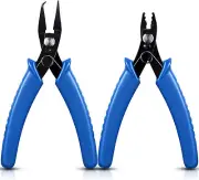 2 Pieces Jewelry Pliers Tool Set Includes Split Ring Pliers, Jewelry Bead Crimp