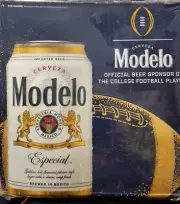 Modelo Cerveza College Football Playoff Metal Tin Tacker Beer Sign Brand New ...