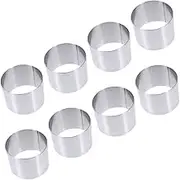GRIRIW Round Art Baking Pan Stainless Steel Mousse Ring Non-Stick Baking Trays Metal Plate