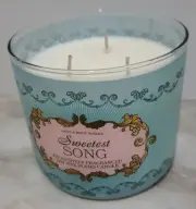 Bath & Body Works SWEETEST SONG 3-Wick Whipped Musk Scented Candle 14.5 Oz New