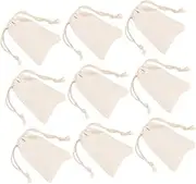 STOBAZA 50pcs Drawstring Bag Drawstring Pocket Gym Drawstring Bags Mini Storage Bag Camping Ditty Bags Drawstring Backpack Mini Drawstring Bags for Small Cloth Bags Fabric Beige