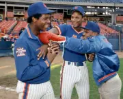 New York Mets Doc Gooden, Darryl Strawberr and Mike Tyson Photo