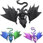 Articulated Fidget Dragon | Crystal Dragon Toys | Printed Dragon, Articulated Fidget Toy, Home Decor with Movable Joints to Relieve Stress for Dragon Lovers & Collectors