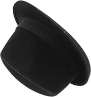 [ANDRESLAD] Fashionable Women's Jazz Hat Warm Wool Fedora Wide Brim Dress Hat for Outdoor Black