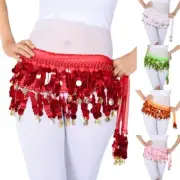 Belly Dance Hip Scarf Sequins Fringe Waist Chain Belly Dancing Belt Coin Dance