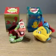 McDonalds Vintage Happy Meal Plush Little Mermaid Ornaments Sebastian Flounder