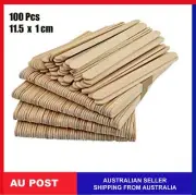 100pcs Craft Wooden Stick Paddle Pop Popsicle Ice Cream Sticks Coffee Stirrers