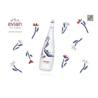 在飛比找蝦皮購物優惠-Evian 玻璃瓶 礦泉水 限量設計師聯名 法國