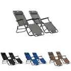 Folding Sun Loungers with Footrests Sun Bed Daybed Garden 2 pcs Steel vidaXL