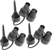 CANIGHT Replacement Nozzles for Car Tire Inflator Triple Air Nozzle Set Portable Air Pump Converter for Inflatables Sports Equipment