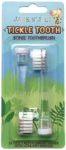 JACK N' JILL Tickle Tooth Sonic Toothbrush Replacement Heads x 2 Pack