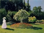 Woman in a Garden by Claude Monet Tile Mural Kitchen Backsplash Ceramic 10x8