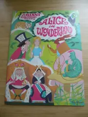 VINTAGE ALICE IN WONDERLAND GIANT COLORING BOOK NEW 1973 PLAYMORE PUBLISHING