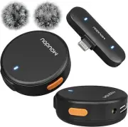 Moudou Wireless Lavalier Microphone – Noise-Canceling Mini Mic