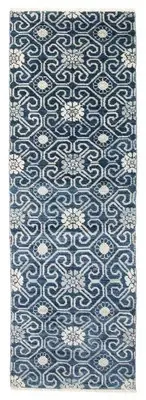 Vintage Hand-knotted Runner Rug 2'6" x 7'6" Traditional Wool Carpet
