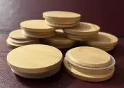 8 Pack Oui Yogurt Jar Lids ~ Reusable Bamboo Wood Lids ~ Silicone Rings
