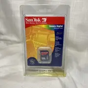 SanDisk 128 MB Secure Digital SD Memory Card For Digital Camera, Palm - NEW