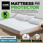 PVC Protector Cover King Bed Mattress Waterproof Fitted with Elastic 195x200cm