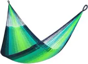 Yellow Hammocks Handwoven Family Size Hammock, St. Lucia- Neon, Blue+Turquoise