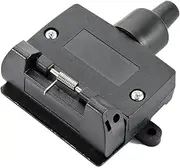 LEDON 12V 7 Pin Flat Trailer Plug Set - Male & Female Socket Adapter Connector - Portable Boat, Caravan & Vehicle Car Accessories - Heavy-Duty Connection for Towing