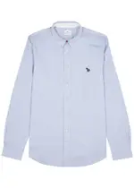 PS Paul Smith Logo Cotton Shirt - Light Blue - S S