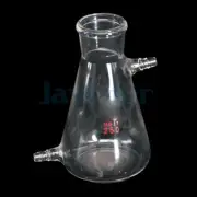 250ml Borosilicate Glass Filtering Flask Lab Bottle 8mm Hose Vacuum Adapter