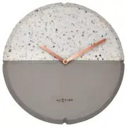 NeXtime Grey Conrazzo 32cm Concrete Hanging Analogue Wall Clock Round Home Decor