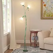 ZOTIKA Vintage Flower Floor Lamp, High 170 cm, 3 Colour Modes, Flexible Neck, DIY Modern Corner Standing Lamp, Green