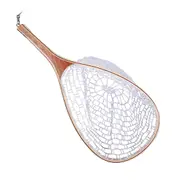 Rubber Mesh Fishing Net with Wood Frame