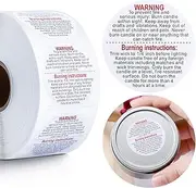 1000 Pieces Candle Warning Labels Candle Jar Container Stickers Candle Safety Labels Candle Warning Sticker Decals for Candle Making DIY Candle Jars and Tins (White)