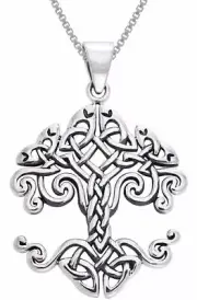 Jewelry Trends Sterling Silver Celtic Knot Tree of Life Pendant Necklace Buziak