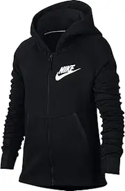 [Nike] Girl's Sportswear Tech Fleece Hooded Sweatshirt Full Zip Black 859993 010