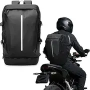 VENATIN Motorcycle Backpacks Waterproof Helmet Backpack for Men Women Large Motorcycle Backpacks Travel Backpacks with Shoe Compartment Lightweight Men's Motorcycle Backpack Motorcycle Backpack Black