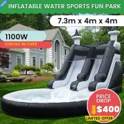 7.3m Commercial PVC Giant Inflatable Water Slide Bounce House with Large Pool