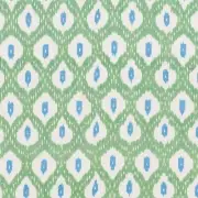 Schumacher Artisanal Ikat Warp Print Fabric- Indio Ikat / Green 8.75 yds 178070