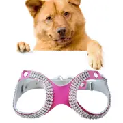 Breathable Rhinestone Dog Chest Strap Size S Magenta