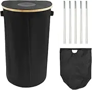 Recyclable Trash Can, Foldable Recycling Bin, Oxford Cloth Waste Container, Removable & Reusable Inner Bag, Lightweight & Spacious 26-Gallon Capacity, Home & Use