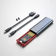 M.2 Aluminum NVME SSD Enclosure Adapter,10Gbps High Speed Transmission PCIe NVME M Key M.2 SSD Enclosure Adapter,M.2 NVME SSD Enclosure (Grey)