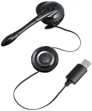 Elecom headset microphone USB one ear ear hook roll-to-roll Silver HS-EP10UBK