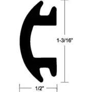 TACO METALS V12-4144BKA50-1 Flexible Rub Rail Insert Kit Black