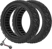 VOLOHAS 70/60-7.5 Solid Tyres for Ninebot ZT3, ZT3 Pro, G3 Electric Scooter Replacement Tyres Solid Rubber Tyres Non-Slip Off-Road Solid Tyres Puncture Proof (Pack of 2)
