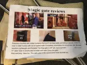 Magic Pets (Dog/Cat)/Baby Safety Gate Mesh Fence Portable Guard (71x28 in)—-NEW