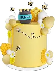 Honey Jar Cake Topper Honeycomb Cake Topper for Birthday Baby Shower
