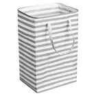 75L Laundry Basket Foldable Clothes Storage Basket Stripe Toys Storage Bag4631
