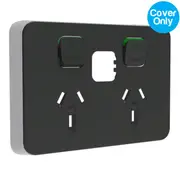 Clipsal Iconic Connected Socket Double Powerpoint Skin Anthracite