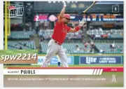 2019 Topps Now Albert Pujols #204 3rd Player with 2000 RBI