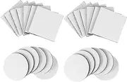 LIFKOME 40Pcs Hook and Loop Tape Set Double Sided Adhesive Stickers for Household Use Black Square Round Adhesive Dots for Walls